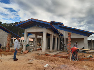 Obras seguem em ritmo acelerado em nova Escola Municipal de Pinhalão